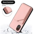 thumbnail image 5 of For Xcover7 Case Card Holder Kickstand Skin-Touch Phone Cover with Wrist Strap - Pink, 5 of 5