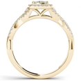 thumbnail image 3 of 1/2 Carat T.W. Diamond Criss-Cross Shank Halo 10kt Yellow Gold Engagement Ring, 3 of 5