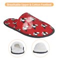 thumbnail image 3 of KLL Bulldog Red Slippers for Women Men House Slip on Indoor Outdoor Bedroom Furry Fleece Lined Ladies Comfy Anti-Skid Rubber Hard Sole-Medium, 3 of 8