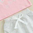 thumbnail image 6 of Bagilaanoe 2pcs Toddler Baby Girls Shorts Set Short Sleeve Letter Print T Shirt Tops + Shorts 6M 12M 18M 24M 3T Kids Casual Summer Clothes, 6 of 7