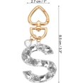 thumbnail image 2 of HUGFEGWE Alphabet Initial Letter Keychain, Cute Heart Crystal Keychains Car Keyring Letter S Pendant Charm Key Chain for Key Wallet Purse Handbag Backpack, Silver CA919-68525, 2 of 7
