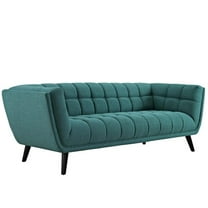 Modway Bestow Modern Style Upholstered Polyester Fabric Sofa in Teal Blue
