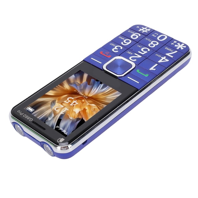 GSM Dual SIM Desbloqueado Ambos Botones Teléfono, Pantalla De 2.4 '', Batería De 6800 MAh, Linterna LED, Radio FM, Teléfono Senior Con Botones Extra Grandes