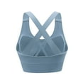 thumbnail image 3 of ibuvkizy Sports Bras for Women,Wirefree Mesh Breathable Underwear,Women Yoga Solid Sleeveless Cold Shoulder Casual Tanks Blouse Tops Intimates,Comfort Full Figure Bralettes, 3 of 8