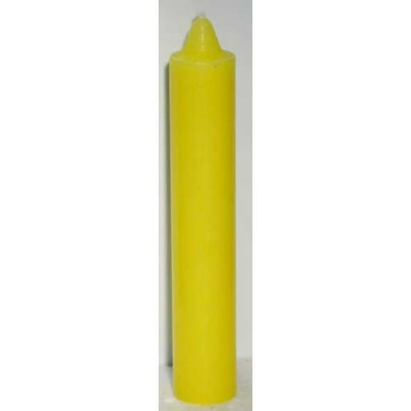 9" Yellow pillar candle