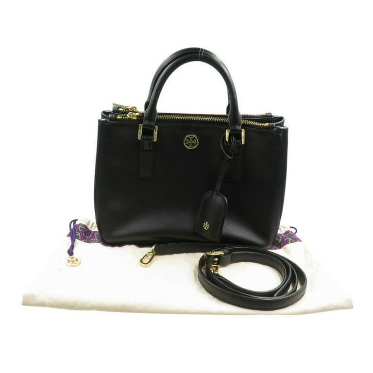 Tory Burch ブラックレザーバッグ Tory Burch ブラックレザー ショルダーバッグ - メルカリ