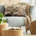 thumbnail image 5 of Ambesonne Lake Throw Pillow Cover 2 Pack, Snowy Mountains Sepia Effect, 16", Grey Yellow Warm Taupe, 5 of 7