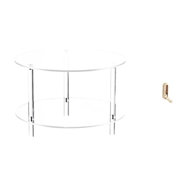 Mesa Auxiliar De Acrílico Transparente Con Organizador De Pared Plegable, Mesa Auxiliar Compacta Para Bebidas, Mesita De Noche, Mueble De Noche, Fácil Montaje Para Sala De Estar, Baño,