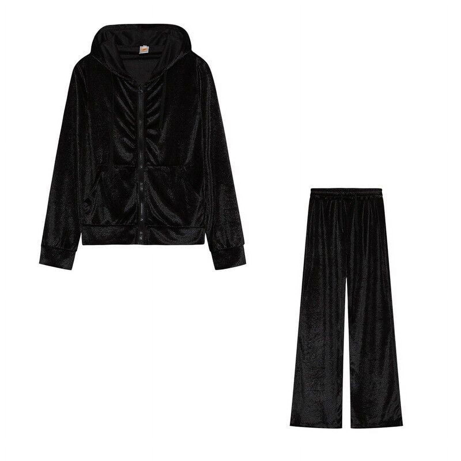 Women's Hoodie Outfits Velour Tracksuit For Velvet Jogging Workout Sets Fashion