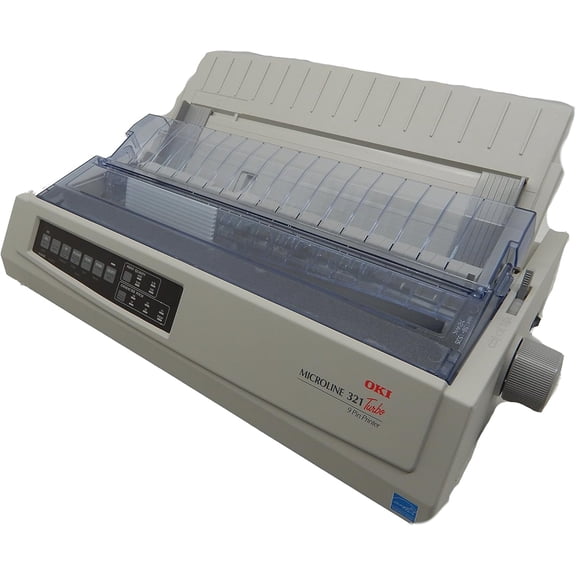Restored Oki data Microline ML321 Turbo 9-Pin Dot Matrix Printer – 435 CPS, Wide Carriage, Parallel Interface P/N: 62411701