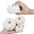 thumbnail image 2 of 6PCS Artificial Pumpkins,Fake Mini Pumpkins,Fall Harvest Faux White Pumpkins for DIY Craft & Halloween Thanksgiving Wedding Centerpieces, 2 of 7