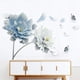 thumbnail image 3 of 49.2'' x 30.7'' 3D Flores Azules Mariposas Pegatinas de Pared Vinilo Extraíble Grandes Tatuajes de Pared Decoraciones Artísticas Decoración para Dormitorio Sala Oficina, 3 of 5