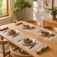 thumbnail image 4 of Unique Bargains 2 Pcs Irregular Shape Placemat Light Gray PU, 4 of 5