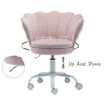 thumbnail image 6 of Guyou Kids Desk Chair, Velvet Rolling Swivel Children Chair, Adjustable Student Task Chair, Petal Type Backrest Vanity Chair for Bedroom Dormitory Children Gifts, Pink, 6 of 8