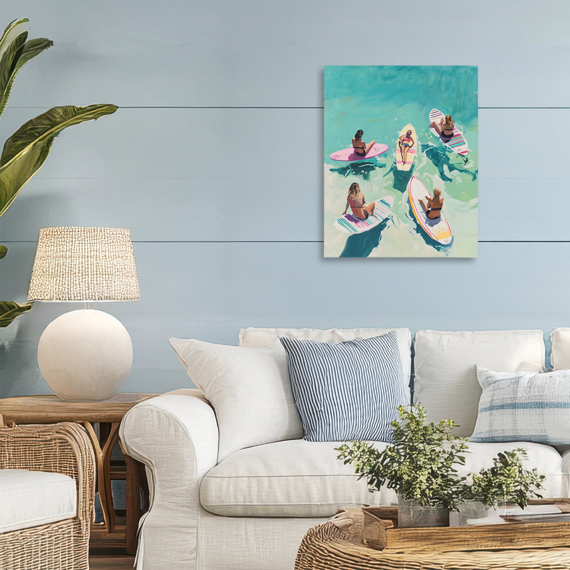 Stupell Industries Women Surfers at Turquoise Beach Canvas Wall Art, design by The Prints Vibe
