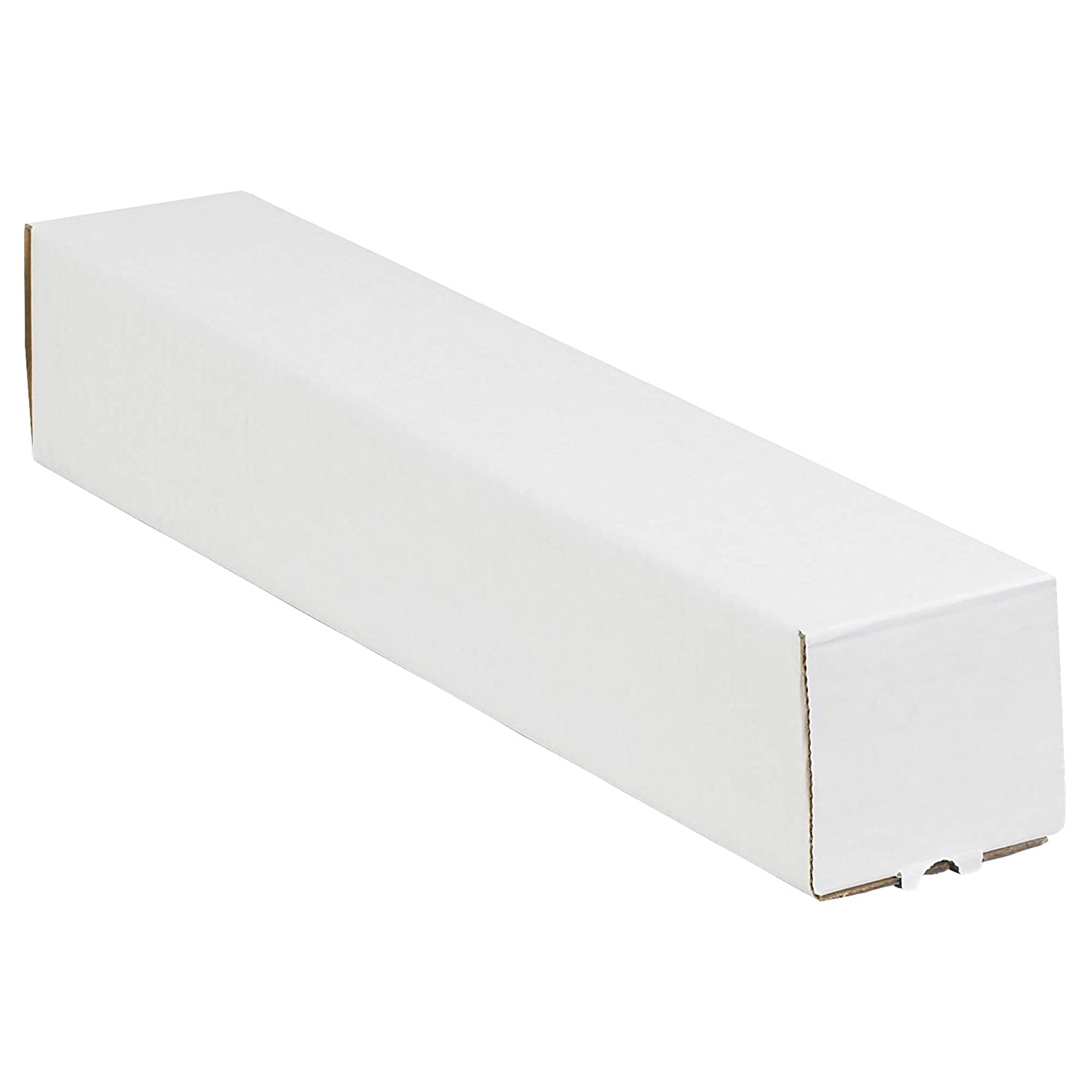 BOX USA BM5543 Square Mailing Tubes, 5" x 43", Oyster White (Pack of 25