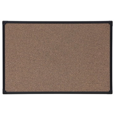 UNV43022 36 in. x 24 in. Tech Cork Board - Black Plastic Frame