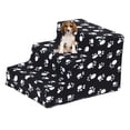 thumbnail image 3 of Escalera para mascotas Sunnimix 3 escalones suaves para perro negro, 3 of 7