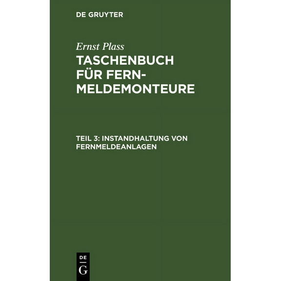 Instandhaltung Von Fernmeldeanlagen, (Hardcover)
