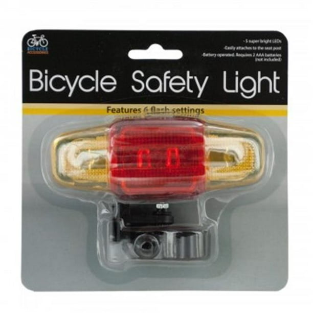 Kole Imports HX205-24 Clignotant LED Lumière de Sécurité de Vélo, 24 Pièces -Pack de 24