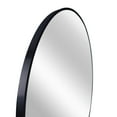 thumbnail image 4 of Brushed Aluminum Frame Circle Mirror for Wall Black - 16, 4 of 5