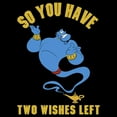 thumbnail image 2 of Men's Aladdin Genie Two Wishes Left Graphic Tee Black 3X Big Tall, 2 of 3
