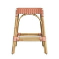 thumbnail image 5 of Home Square Rattan Counter Stool in Orange and White - Set of 2, 5 of 7