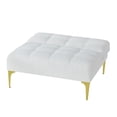 thumbnail image 5 of DEALTOPS Convertible Single Sofa Bed, Teddy Fabric Futon Chair with Metal Legs and Pillow, White, 5 of 8