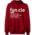 thumbnail image 2 of OXI Hoodie Sweatshirt - Funcle Noun, Basic Casual Hoodie for Men's and Women Fleece Hoodie Long Sleeve - Antiquee Cherry Small, 2 of 3