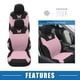 thumbnail image 5 of Juego de 4 fundas universales para asientos de coche Unique Bargains color rosa, 5 of 7