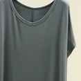 thumbnail image 4 of ZyeKqe Nightgown for Women Short Sleeve Crewneck Lightweight Soft Loose Comfy Casual Loungewear Sleep Shirts Pajamas, 4 of 5