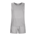 thumbnail image 6 of Fheaev 2 Piece Cotton Linen Outfits For Women Lounge Sweatsuit Sets Loose Sweatshirt Sleeveless Pullover Blouses Top Sweatpants Shorts With Pockets Two Piece Jogging Suits, 6 of 8