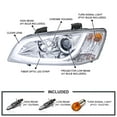 thumbnail image 3 of Spec-D Tuning LED Light Bar Strip Chrome Projector Headlights Compatible with 2008-2009 Pontiac G8, Left + Right Pair Headlamps Assembly, 3 of 7