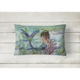 thumbnail image 2 of Carolines Treasures 8973PW1216 Brunette Mermaid Coral Fantasy Canvas Fabric Decorative Pillow, 12H x16W, multicolor, 2 of 3