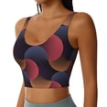 thumbnail image 2 of Kdxio Circular Stripes Print Workout Crop Tank Top for Women Racerback Yoga Tank Tops Athletic Sports Shirts Exercise Undershirts, 2 of 9