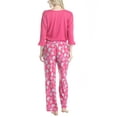 thumbnail image 2 of Hanes Women's Butter Knit 3/4 V-Neck Sleep Top and Pajama Pant Lounge & Sleep Set, 2 of 3