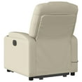 thumbnail image 3 of vidaXL Stand up Massage Recliner Chair Cream Faux Leather, 3 of 8