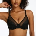 thumbnail image 2 of Stylish SMihono Minimizer Bras for Women,No Awkward Gaps,Shoulder Digging or Red Mark,Bra Full Coverage for Heavy Breast Black 46/105F, 2 of 8