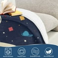 thumbnail image 4 of Yayeee Throw Blanket for Couch Soft Warm 50" x 60" Sofa Chair Bed Decoration, Rocket Pattern, 4 of 7
