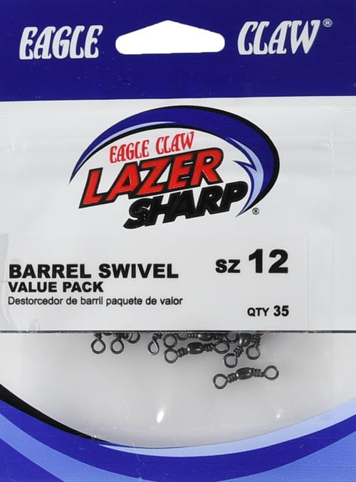 Eagle Claw Lazer Sharp Barrel Swivels Size 5 SLBIBKXL-5 Lot of 3 Packs 