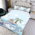 thumbnail image 3 of Pusheen el Gato Conjunto de sábanas temático, trío de piezas, cómodo y amigable con la piel, diseño único, regalo de decoración para el hogar para familiares, amigos y fans,140cm *210cm, 3 of 6
