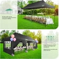 thumbnail image 6 of COBIZI Heavy Duty 10x30 Party Tent, Commercial 10x30 pop up Canopy for Parties Waterproof Gazebos with 8 Sidewalls, All Season Wind & Waterproof UPF50+,Stable Thickened Frame, 6 of 9