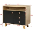thumbnail image 6 of Kayerdos Buffet Sideboard Cabinet with Storage Buffet Cabinet with Solid Wood Legs Sideboard with 3 Drawers for Dining Room, Living Room, Entryway, Hallway, 6 of 8