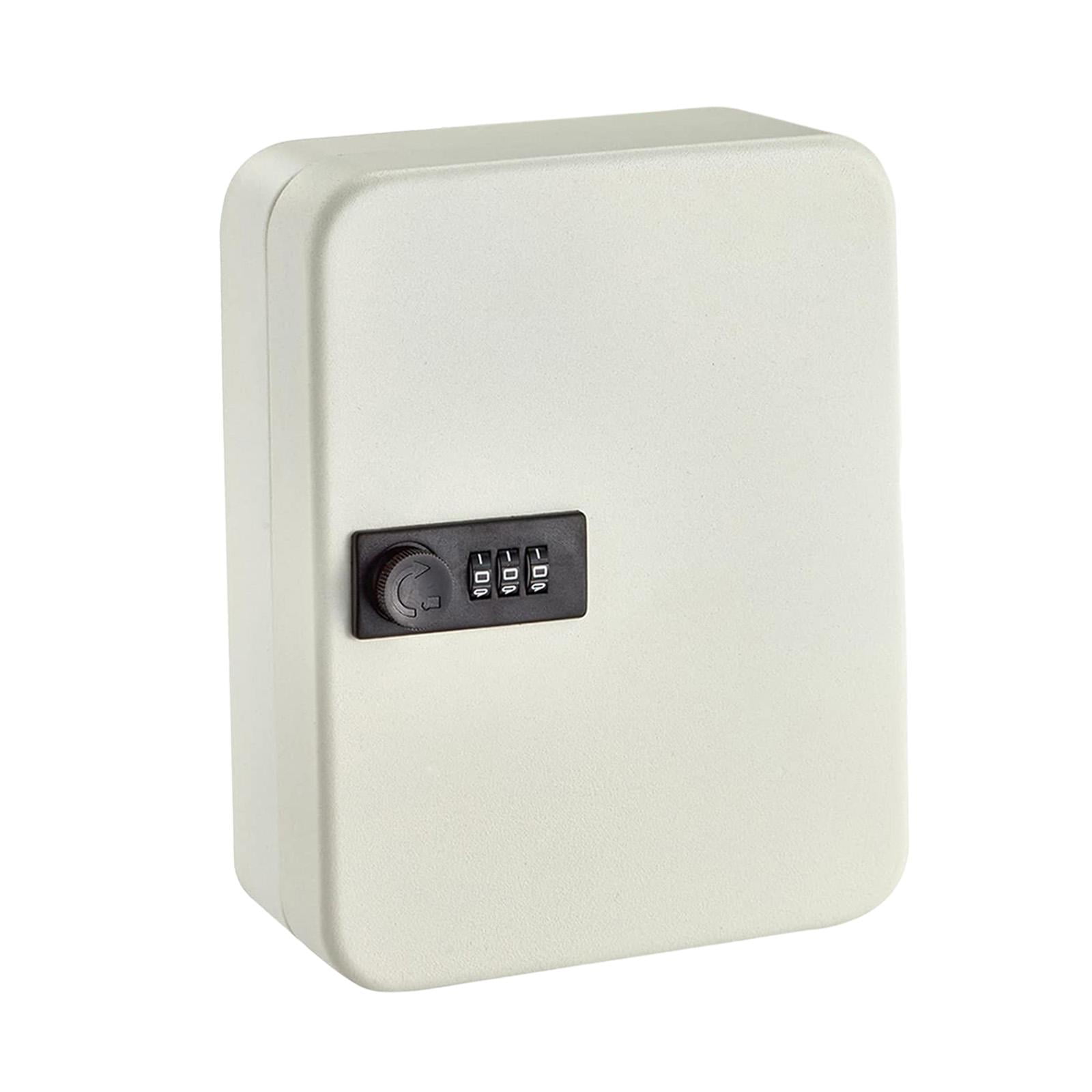 Key Cabinet with Combination Lock, Box Wall Mount with Code, Security Key Box, Key Box Key Holder Lockbox for Office Wall Cabinet White 36 hook