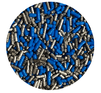 Sprinkle Deco® Silver and Blue Cake Pop Cookie Cupcake Cakes Semi-Sweet Edible Confetti Decorations Sprinkles Desert Jimmies Toppers
