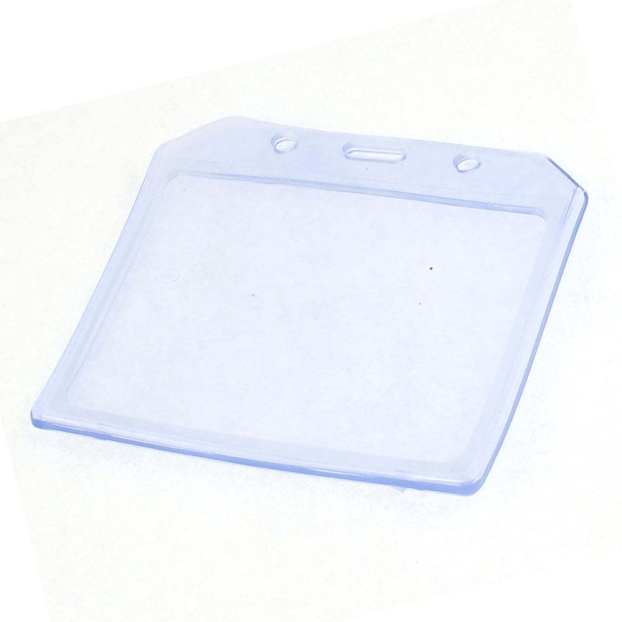 Unique Bargains Horizontal Transparent Plastic ID Card Name Badges Holder Pocket