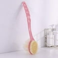 thumbnail image 3 of Cepillo de baño, cepillo corporal para ducha con cerdas y esponja vegetal, cepillo exfoliante de mango largo para espalda para hombres y mujeres, 3 of 8