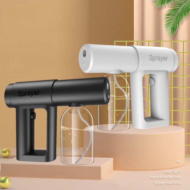 ¡No Te Lo Pierdas!, Pulverizador de humidificación con luz azul, pulverizador de mano inalámbrico de doble propósito con carga USB, disponible en negro o blanco Akmoler