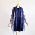 thumbnail image 6 of AHMOMEI Women’s Floral Lace Tassel Shawl Wrap, Sheer Open Front Fringed Cover Up, Lightweight Scarf for Evening Dresses Wedding Bridesmaid Party (Dark Blue), 6 of 6