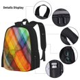 thumbnail image 3 of Balery Abstract Watercolors Tartan Mochila escolar 3 en 1 para niños: mochila resistente con lonchera térmica y estuche para lápices. Mochila escolar para niños y niñas., 3 of 7